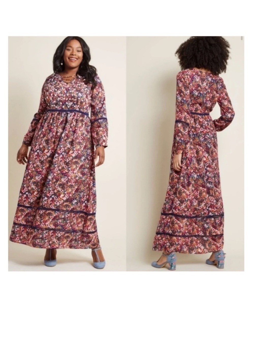 EUC ModCloth “Ravishing Matters” Floral Maxi Dress  Size 1X